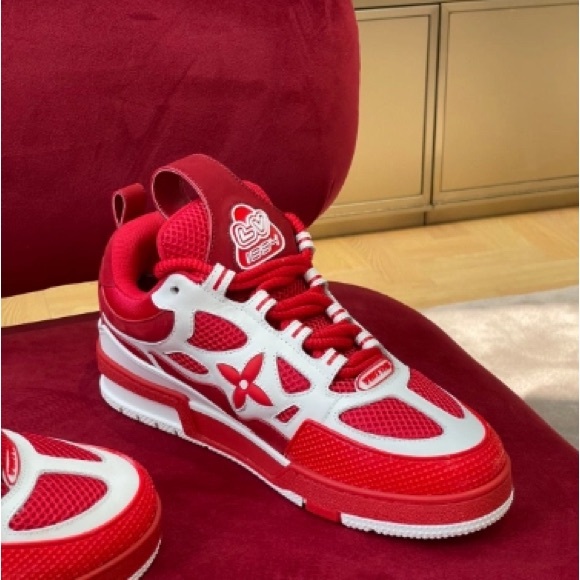 Louis Vuitton LV skate sneaker red and white - Picture 4 of 4